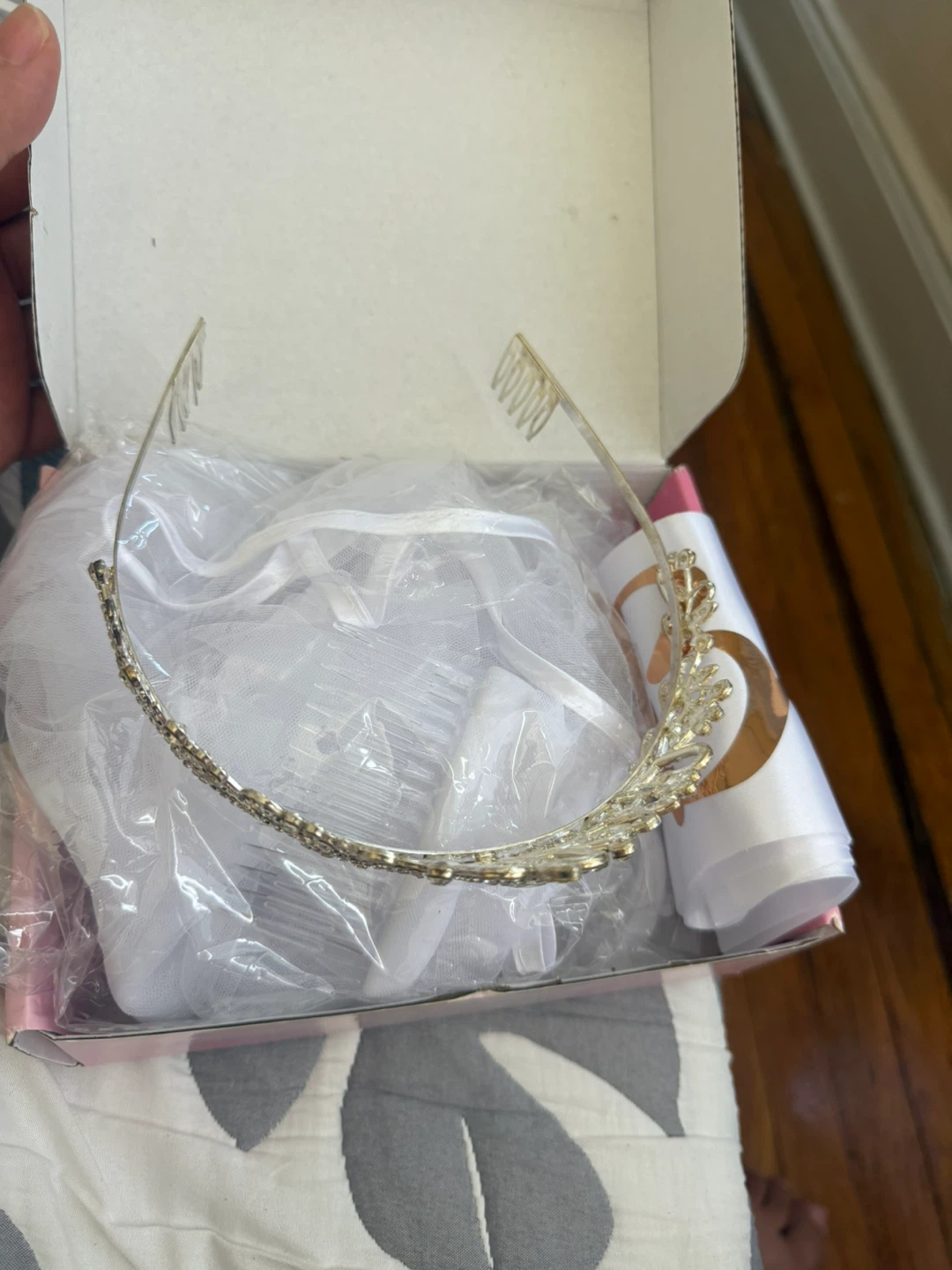 Bride to Be Tiara and Veil Set