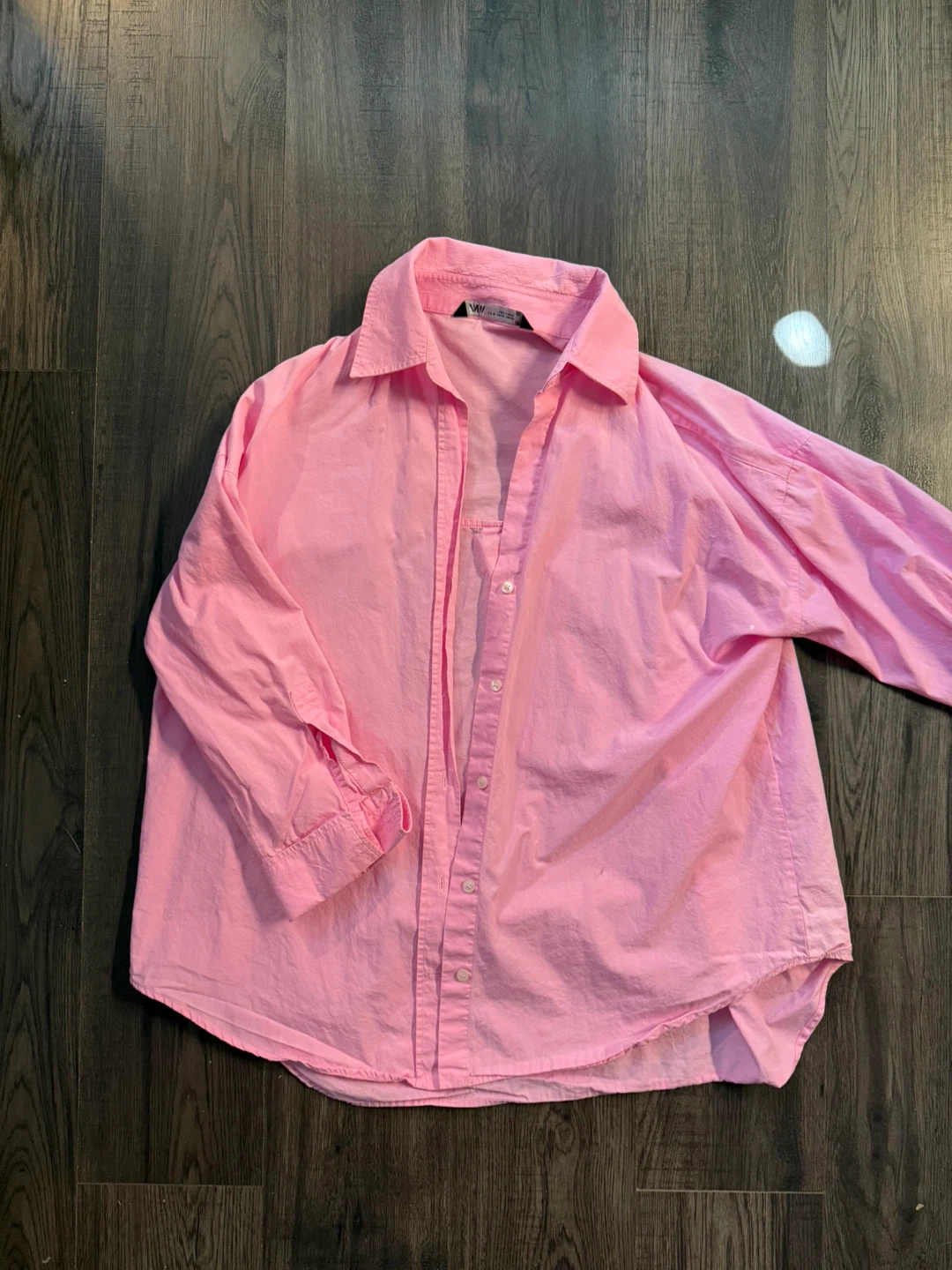 Zara Pink Button-Up Shirt - XS