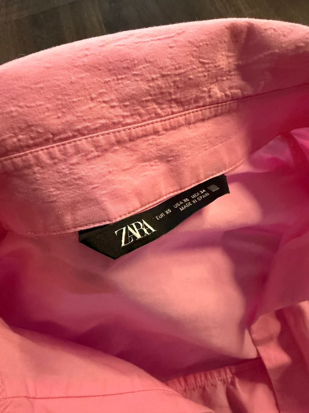 Zara Pink Button-Up Shirt - XS - photo 2