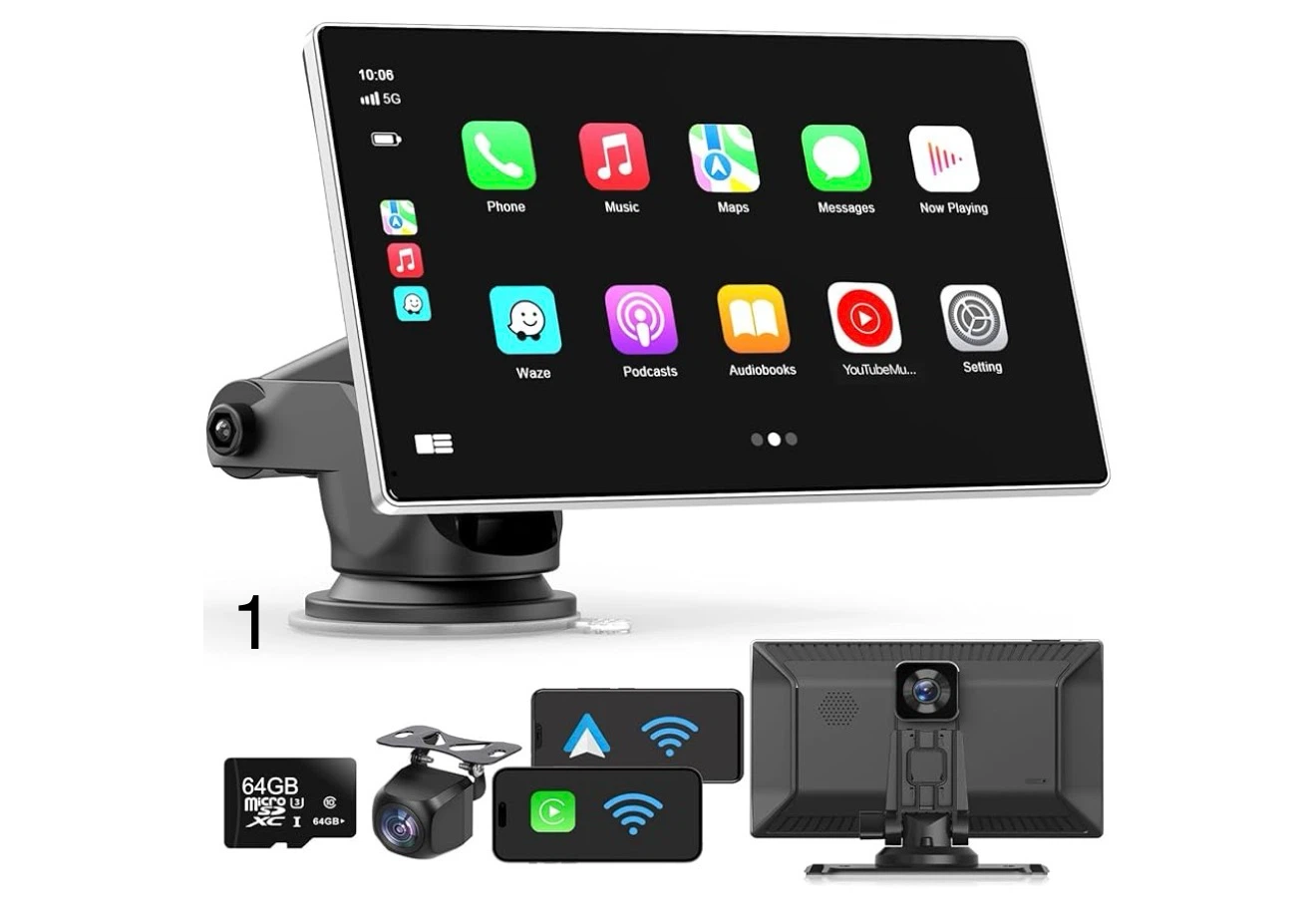 Pro Portable Car Display with Dash Cam