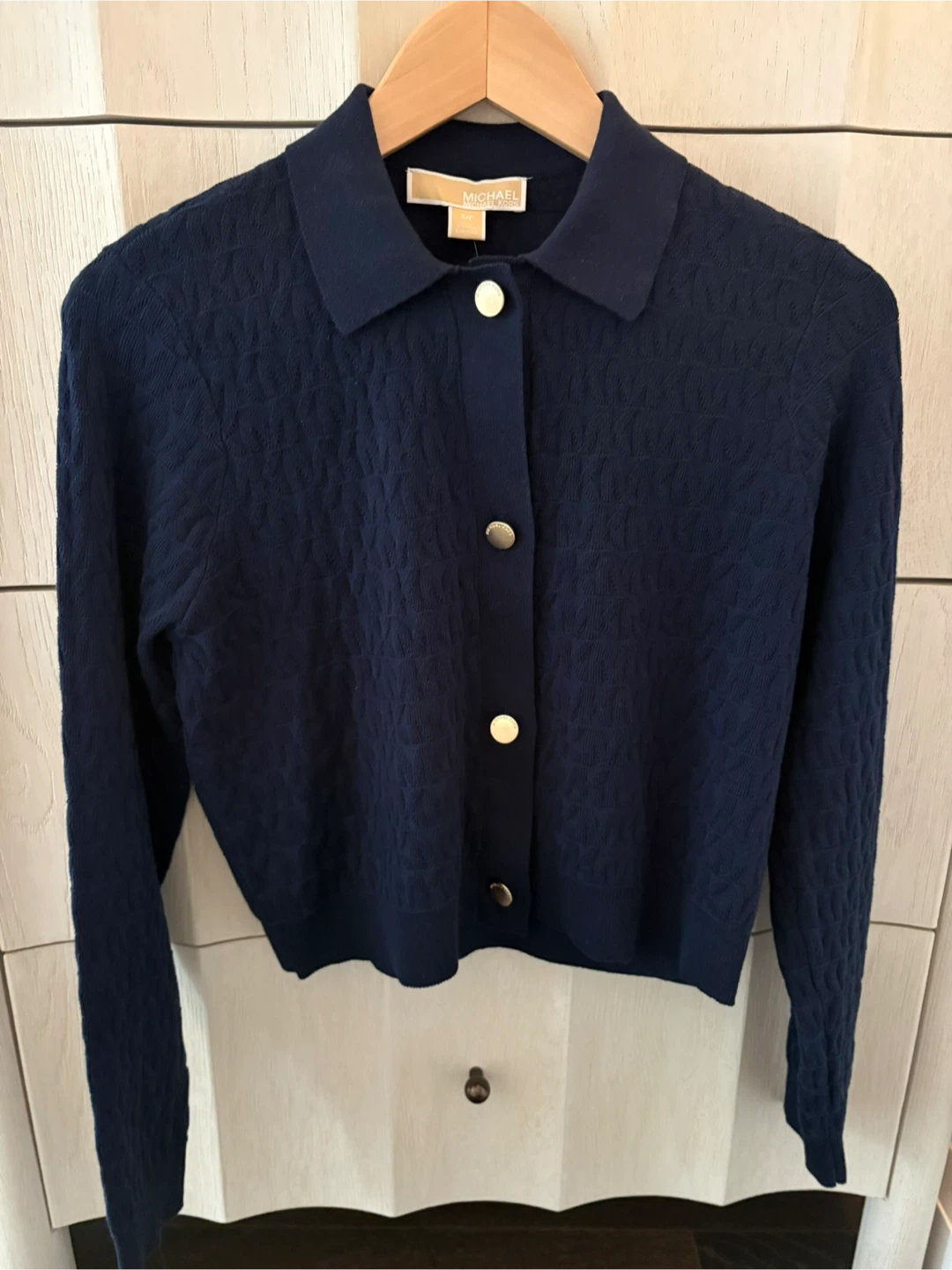 PAID $200! new Michael Kors Navy cardigan size Small