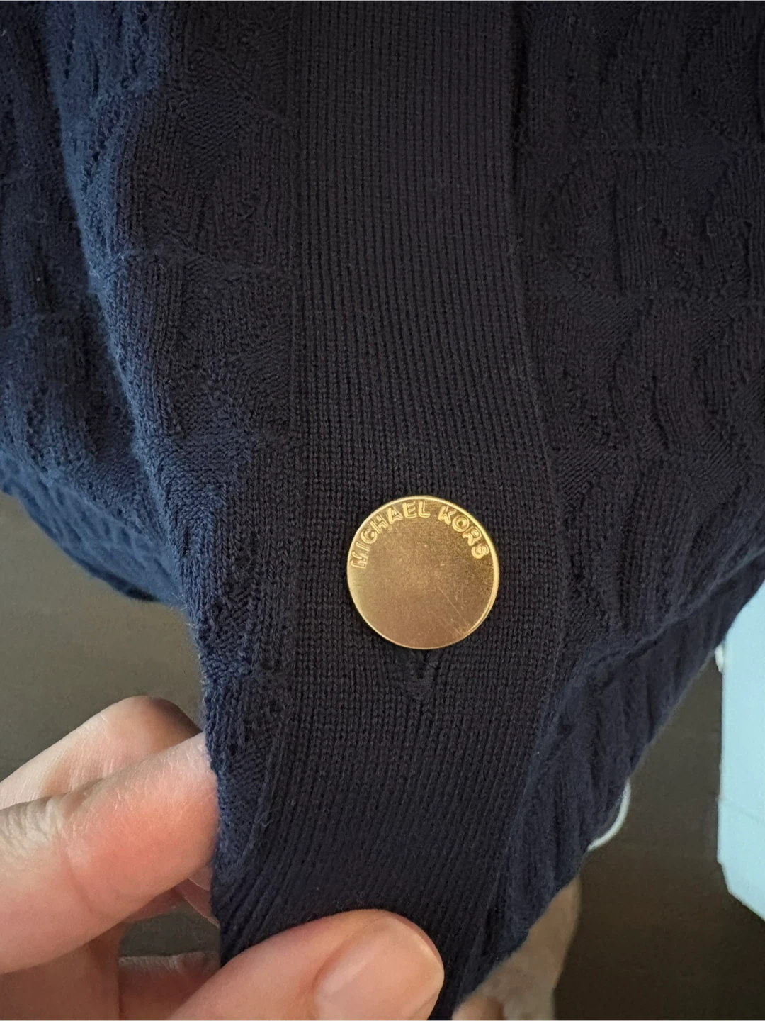 PAID $200! new Michael Kors Navy cardigan size Small - photo 3