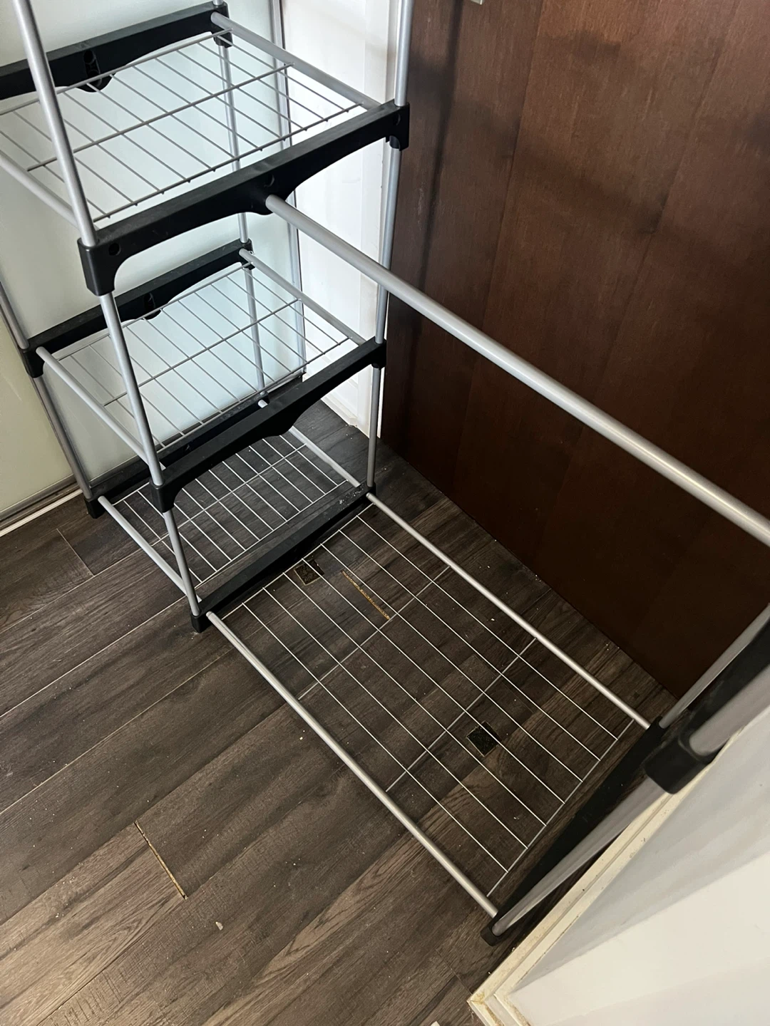 Metal Garment Rack with Shelves - photo 4