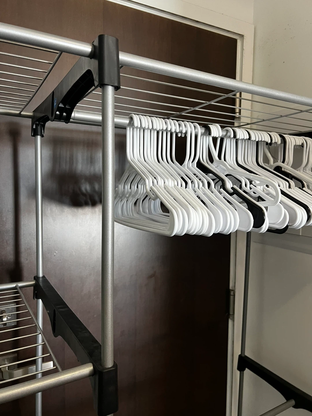 Metal Garment Rack with Shelves - photo 5