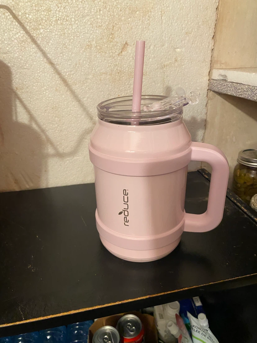 Reduce Insulated Tumbler with Straw, Light Pink - photo 3