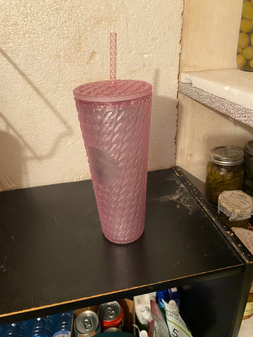 Pink Starbucks Textured Cold Cup