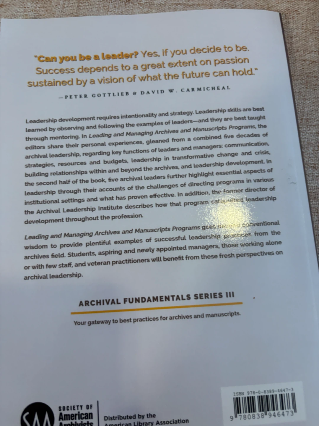 Leading and Managing Archives and Manuscripts Programs - photo 2