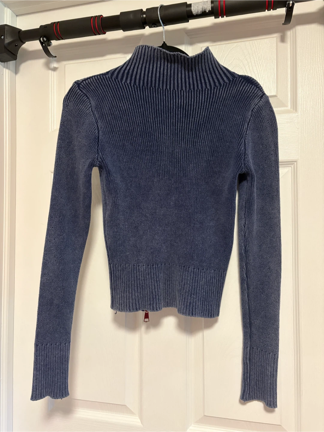 Blue Asymmetric Zip Sweater - photo 2