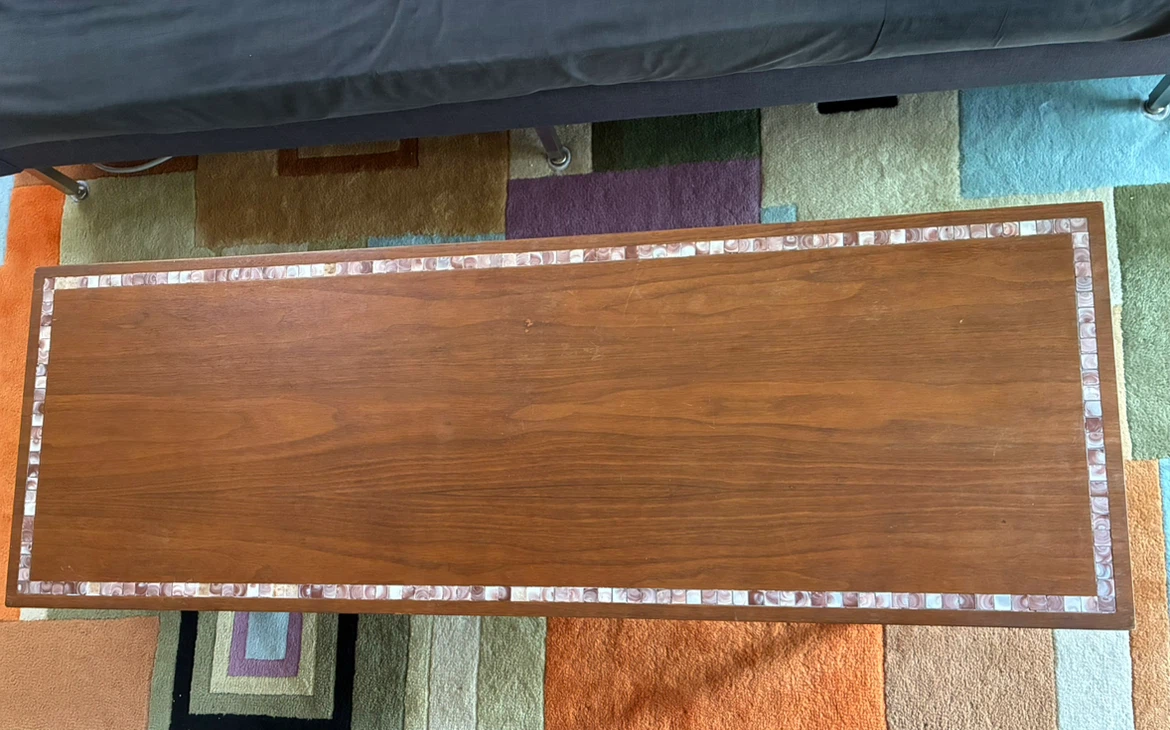 Vintage MCM 59" Walnut Coffee Table furniture Donlands O'Connor - photo 4