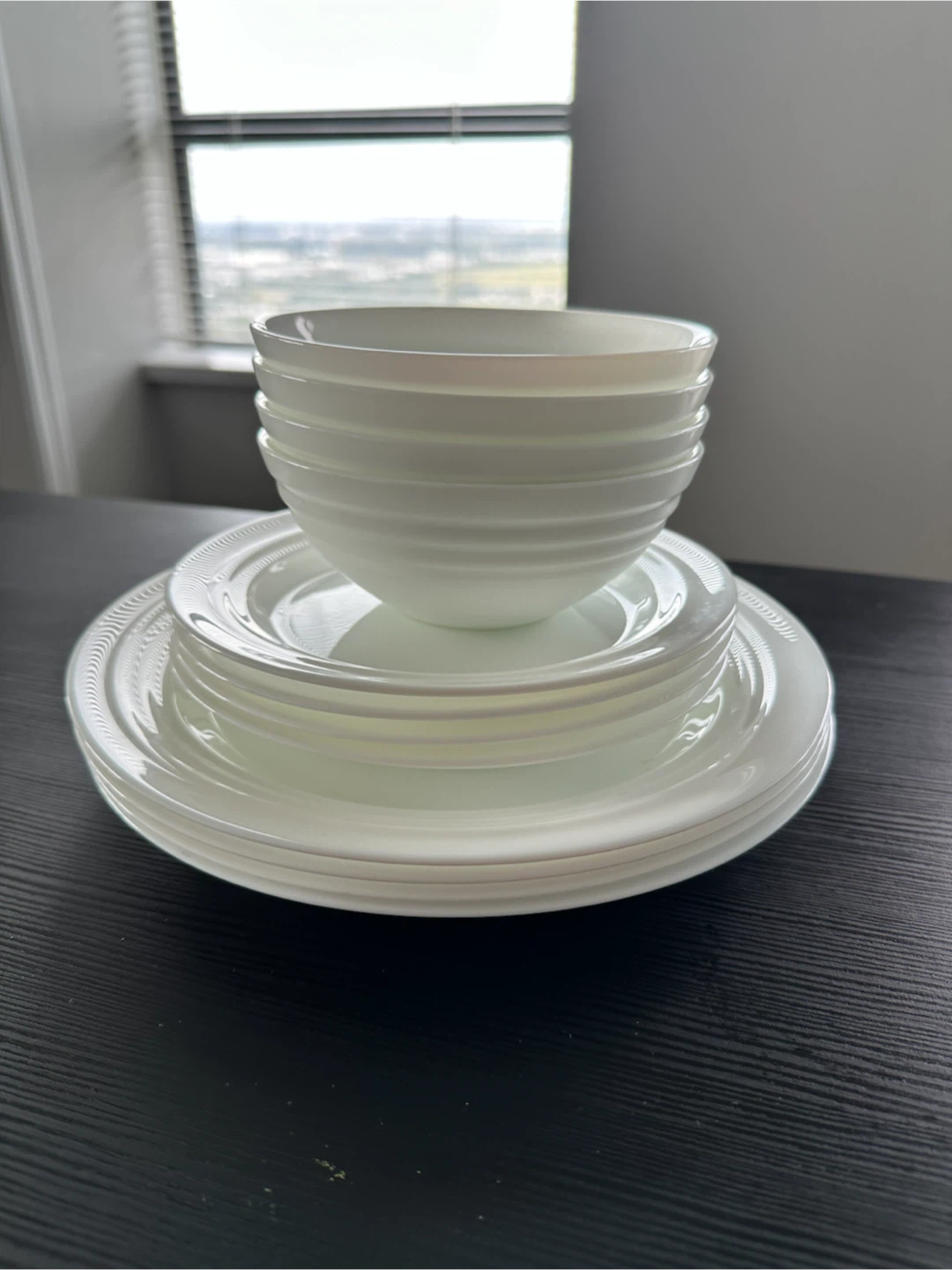 Elegant White 12 piece Dinnerware Set