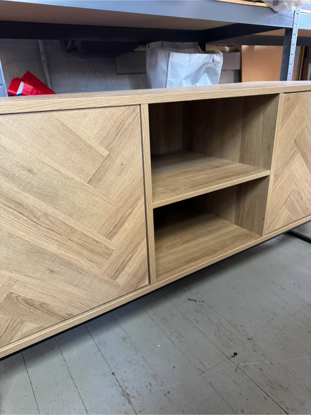 Nathan James Herringbone TV Stand / Media Console - photo 3
