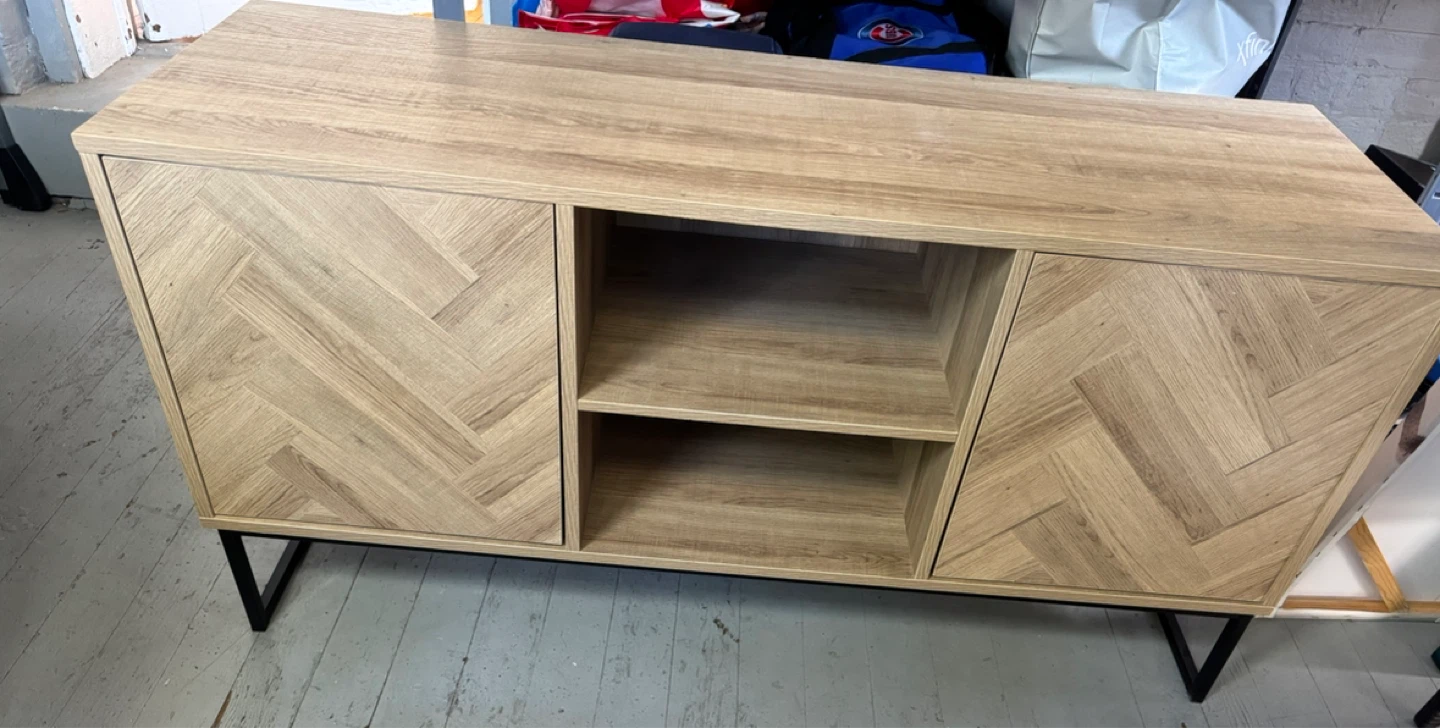 Nathan James Herringbone TV Stand / Media Console