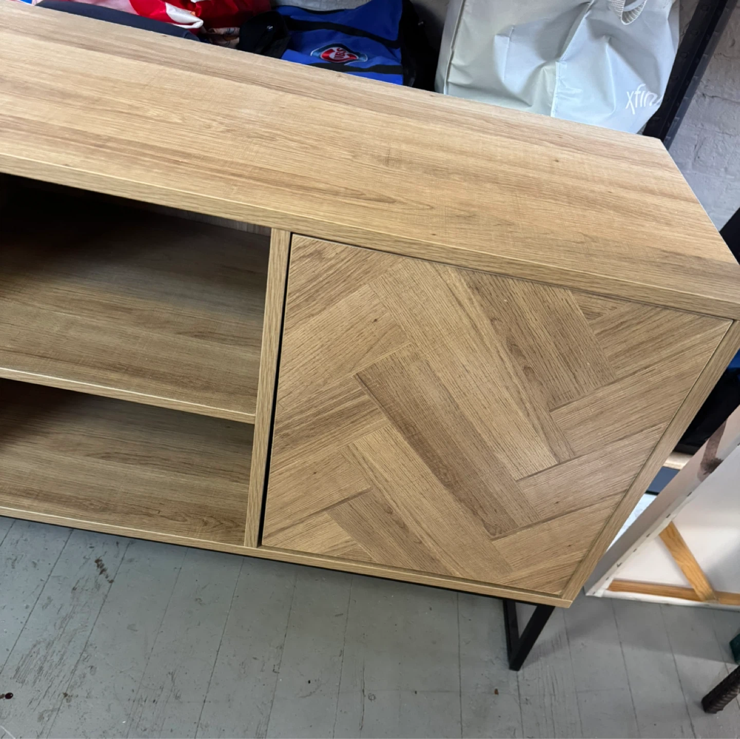 Nathan James Herringbone TV Stand / Media Console - photo 4