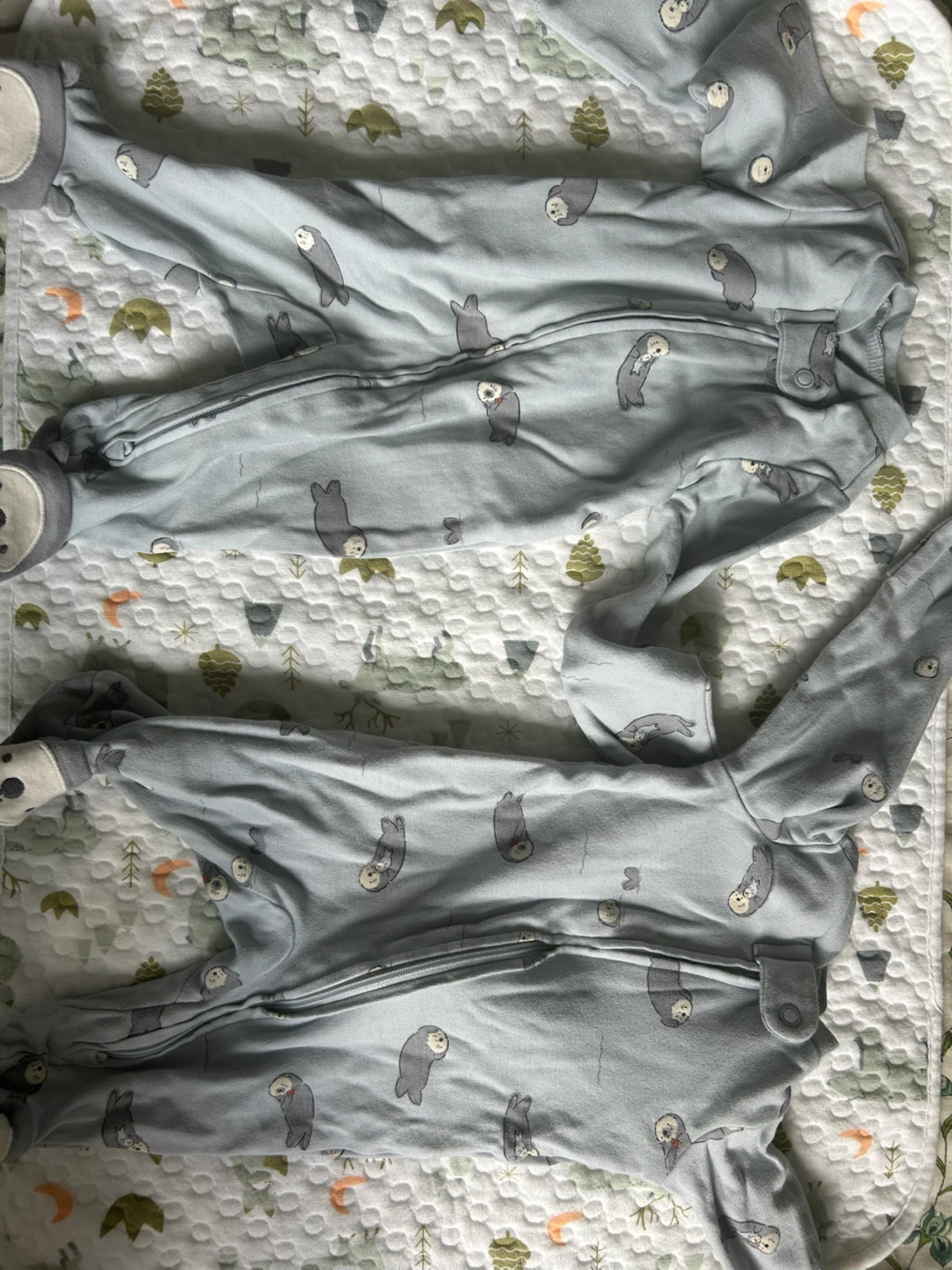 Carters Two Baby Sleepers with Otter Print