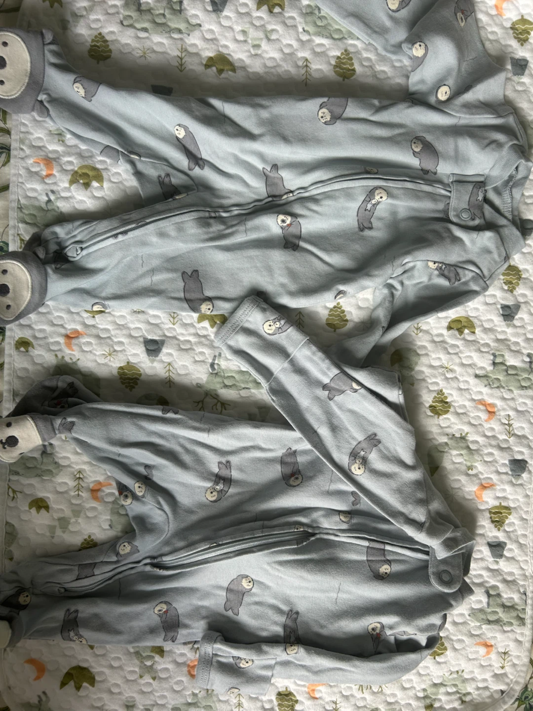 Carters Two Baby Sleepers with Otter Print - photo 2