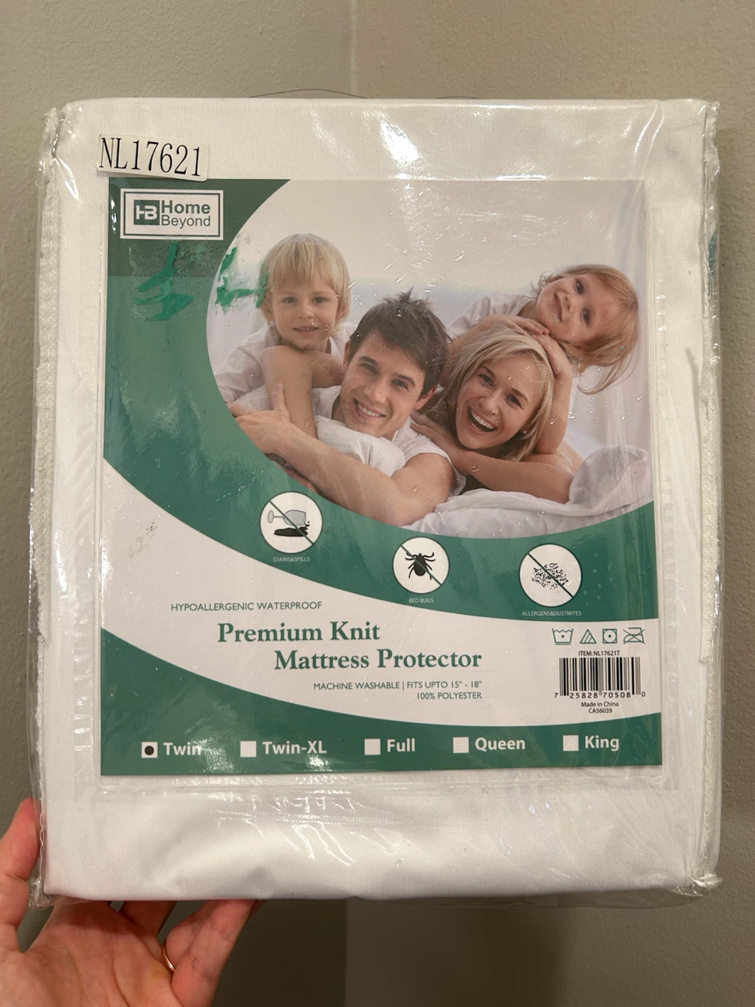 Home Beyond Twin Premium Knit Waterproof Mattress Protector