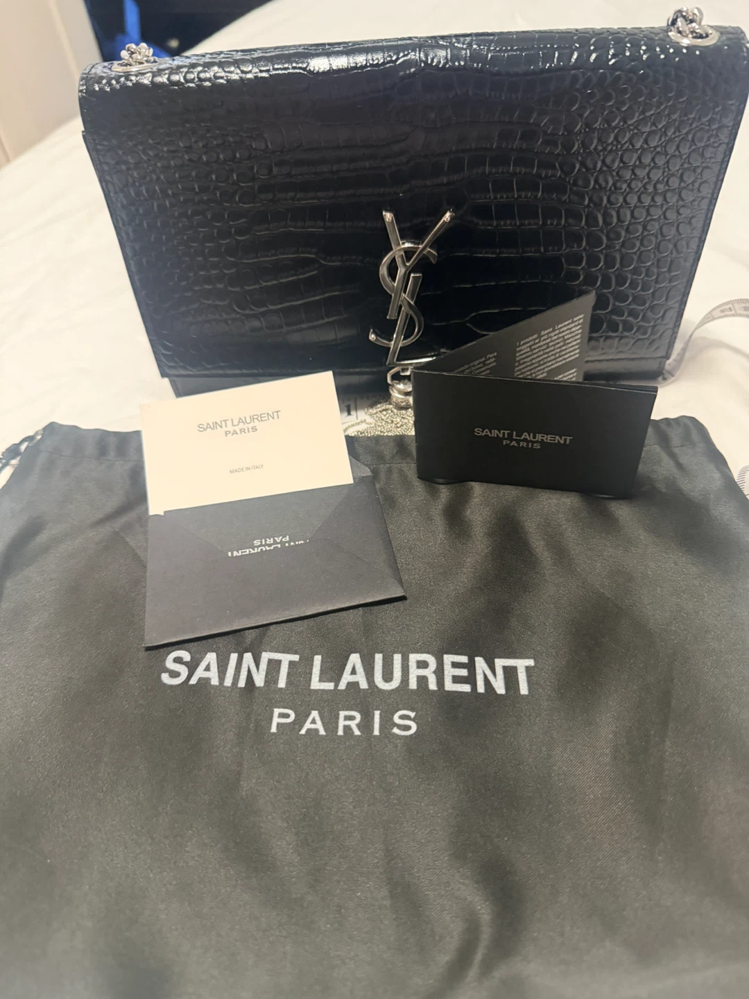 YSL Saint Laurent Crocodile-Embossed Bag - photo 5