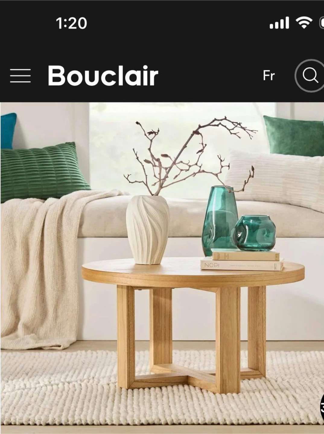 Bouclair Round Coffee Table