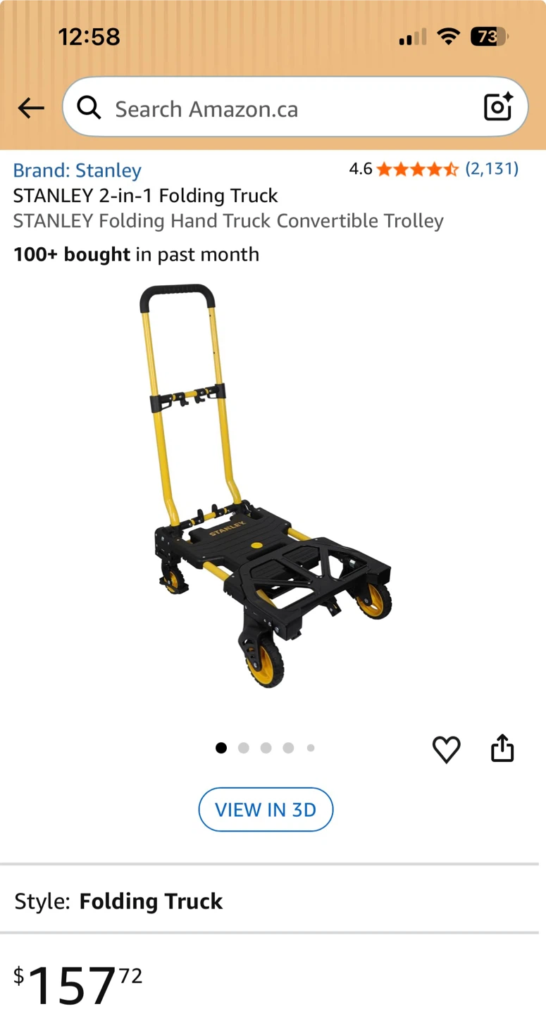 Stanley 2 in 1 Folding Hand Truck Dolly - photo 5