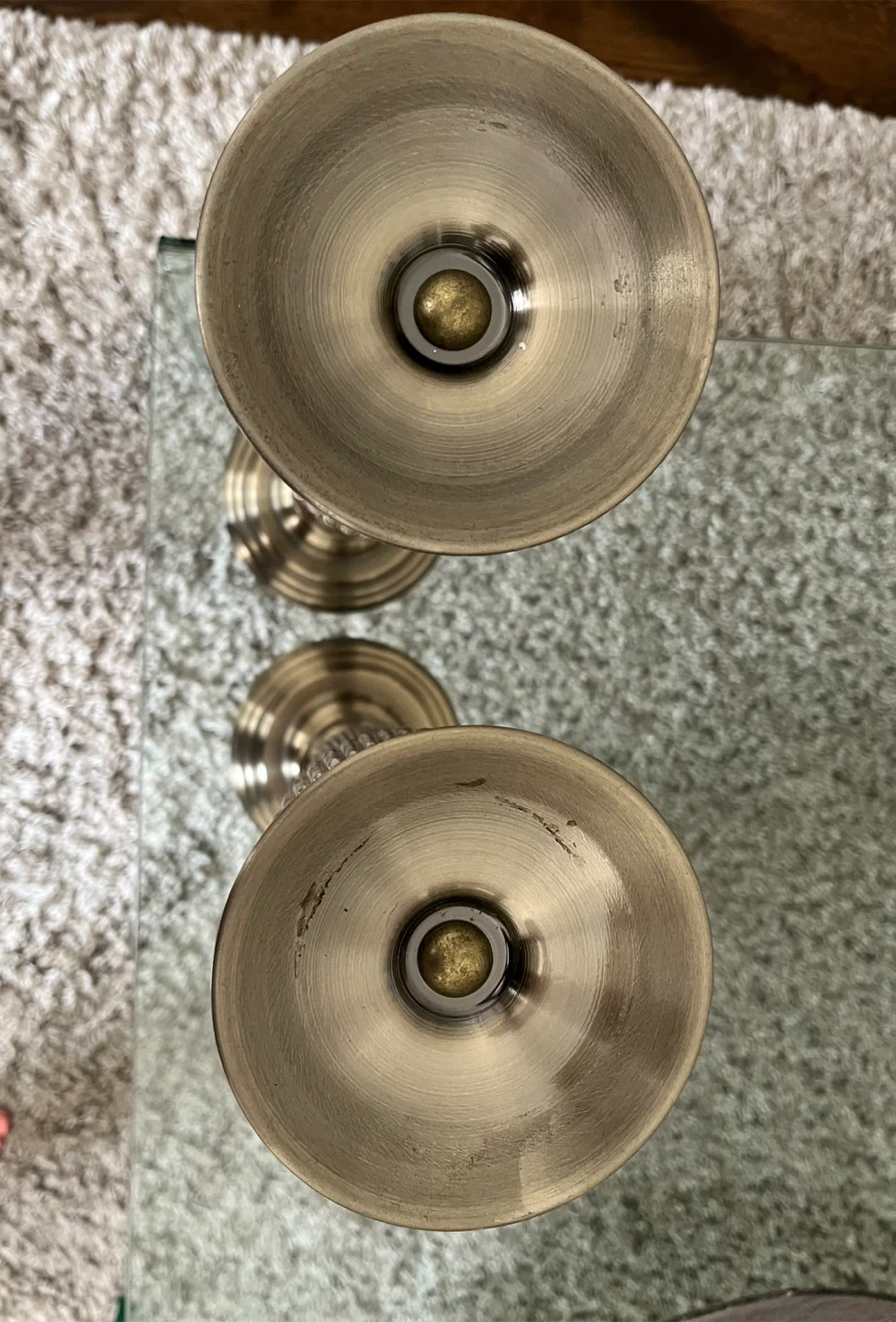 Set of Two Brass Candle Holders - photo 5