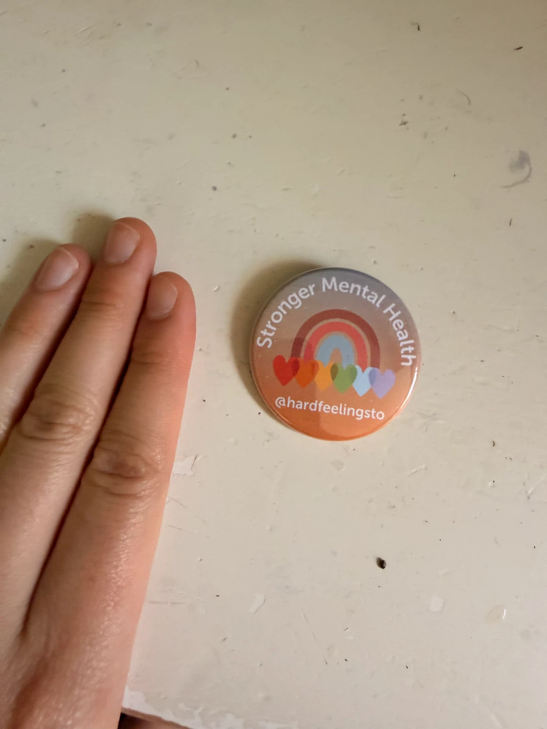 Stronger Mental Health Button Pin - photo 2