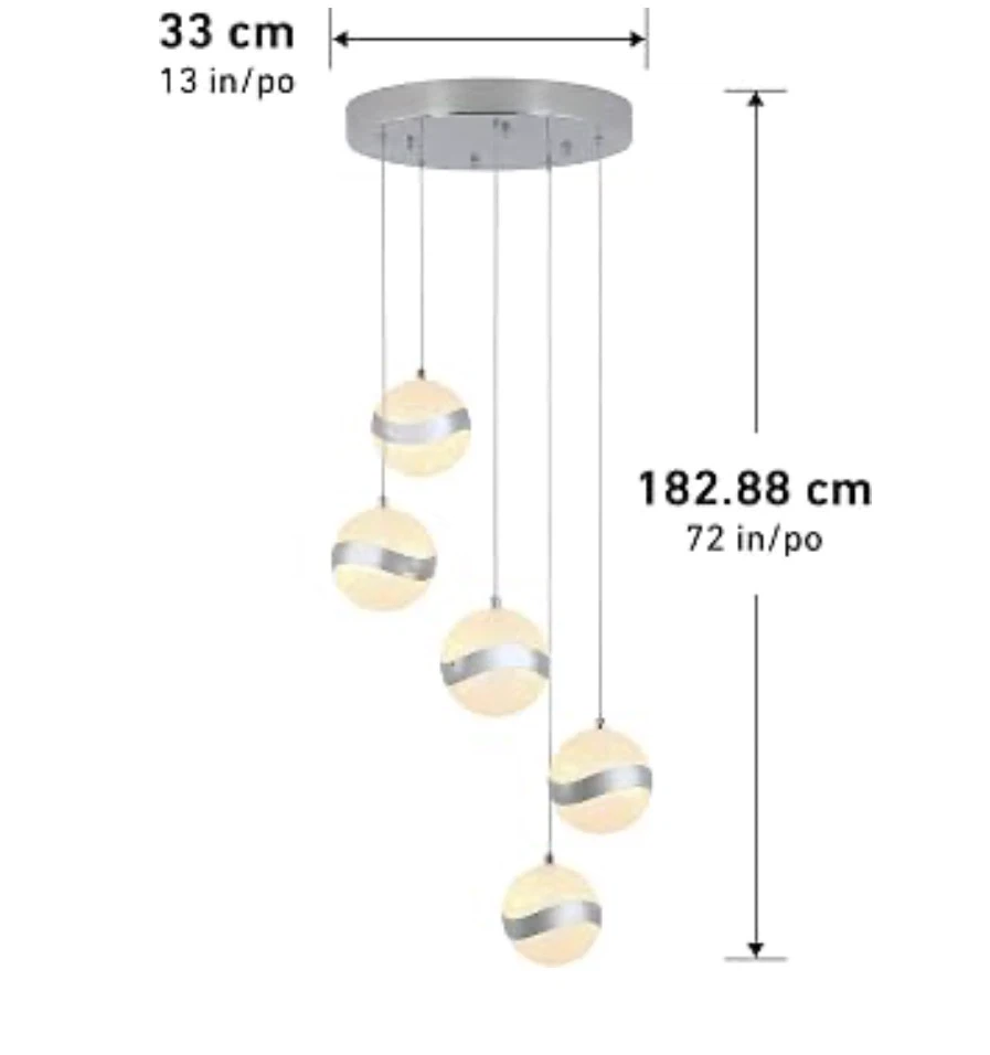 5-Light Multi-Globe Pendant Light - photo 3