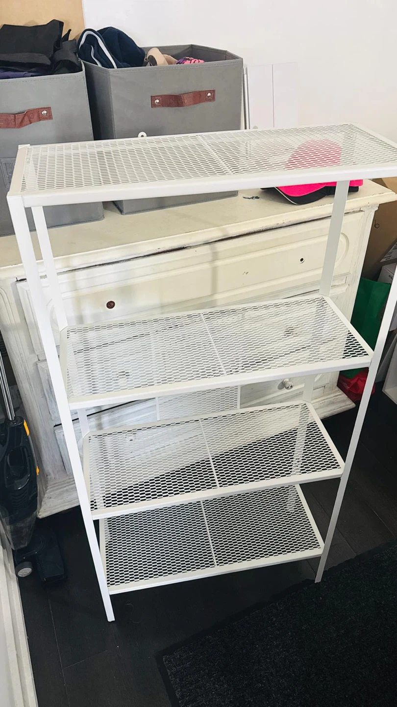 IKEA BAGGEBO Shelf unit, metal/white