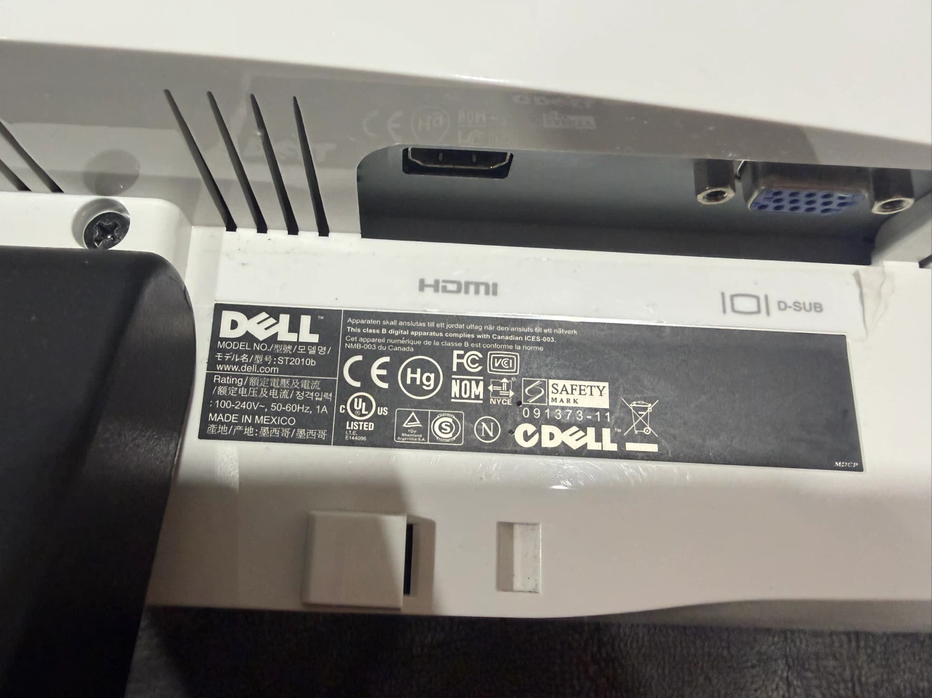 Dell 20” Widescreen Monitor HDMI VGA - Tested Working - photo 5