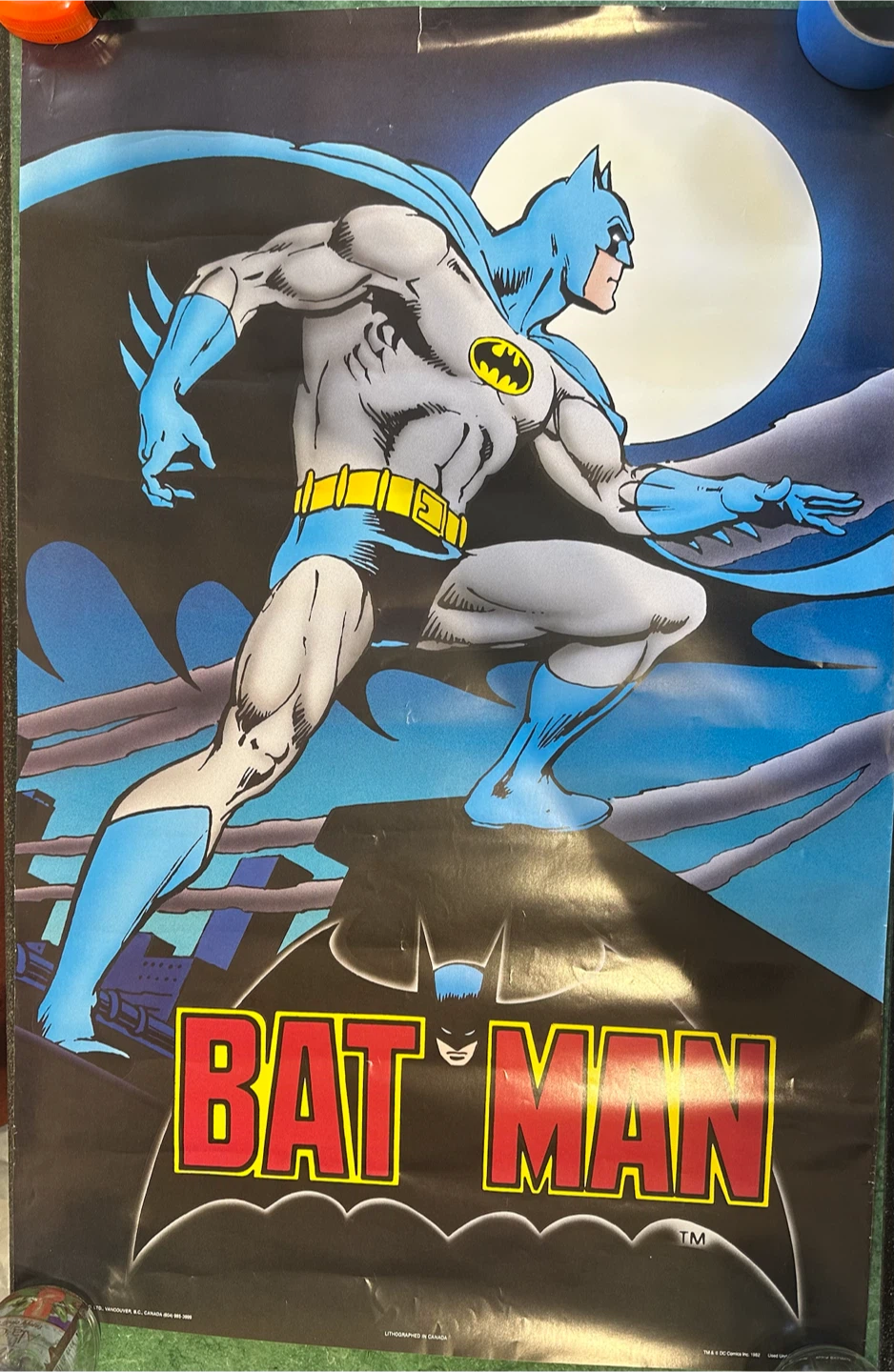 Vintage 1982 Batman Promotional Poster