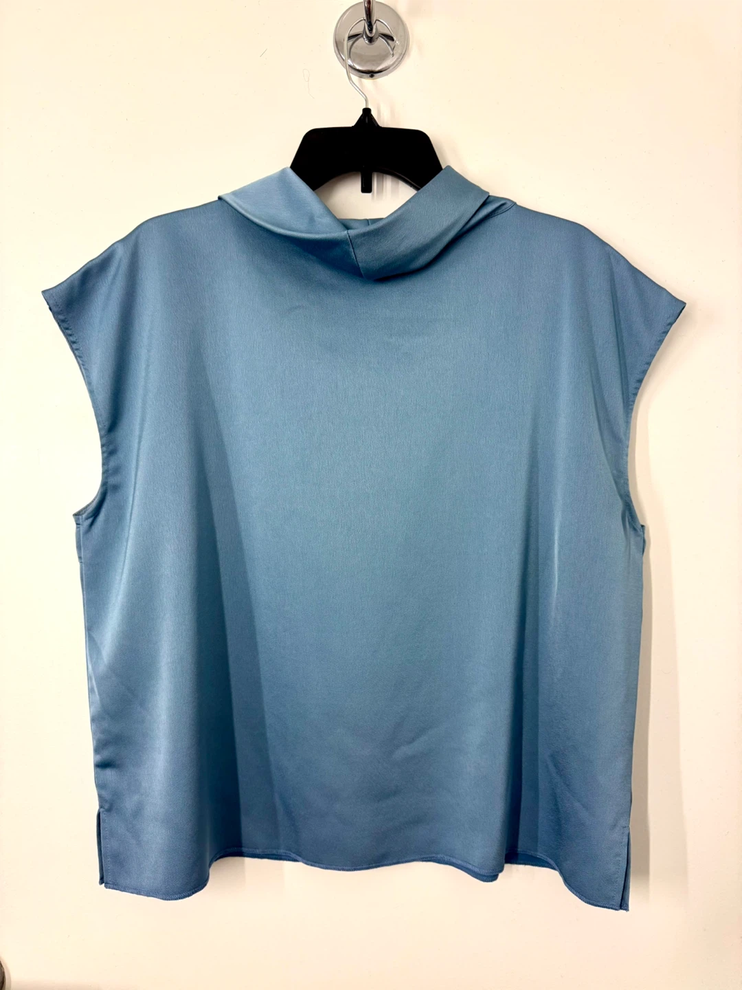 Lilla P Blue Sleeveless Cowl Neck Top - photo 2