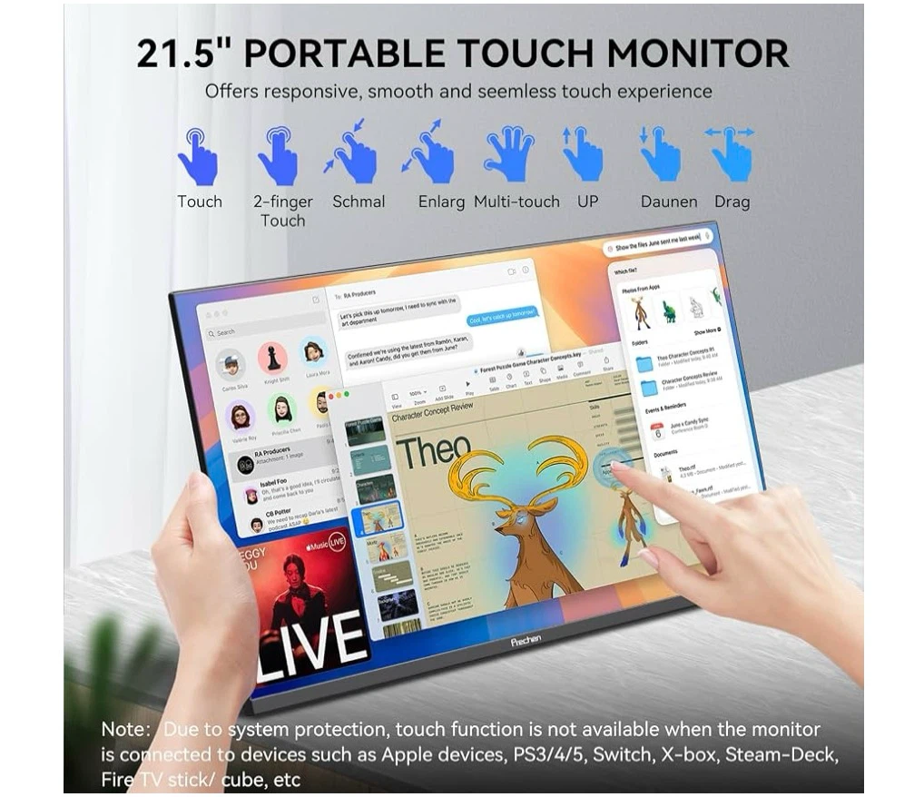 Prechen 21.5" Portable Touch Monitor - photo 2