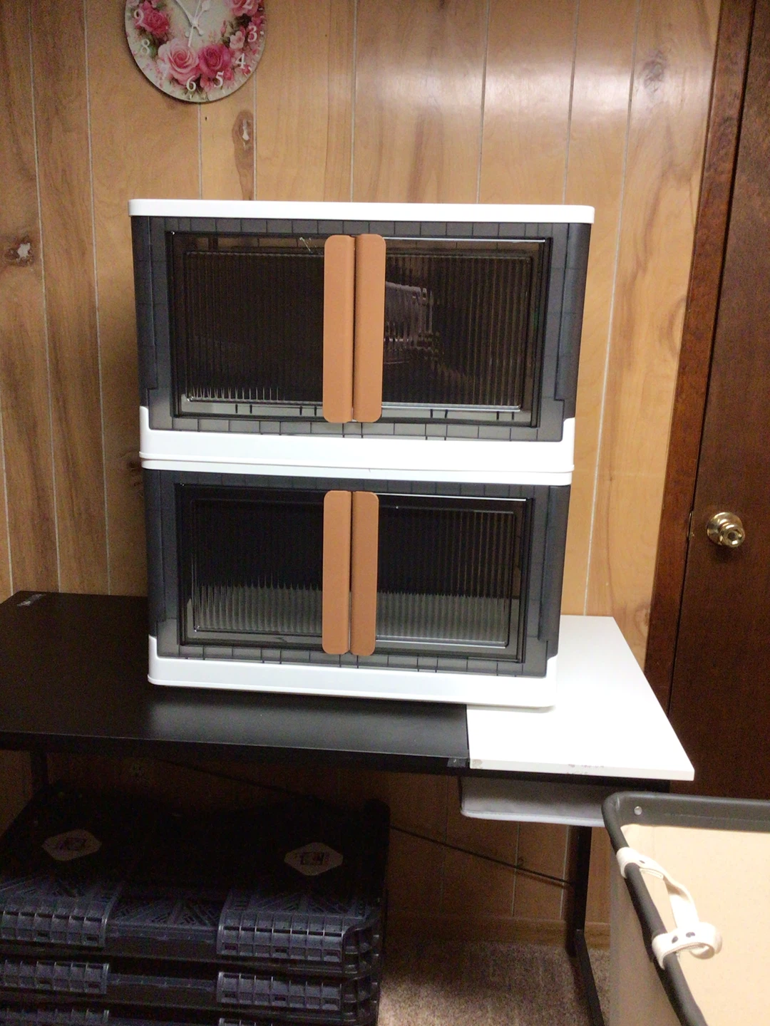 Stackable Storage Bins with Doors