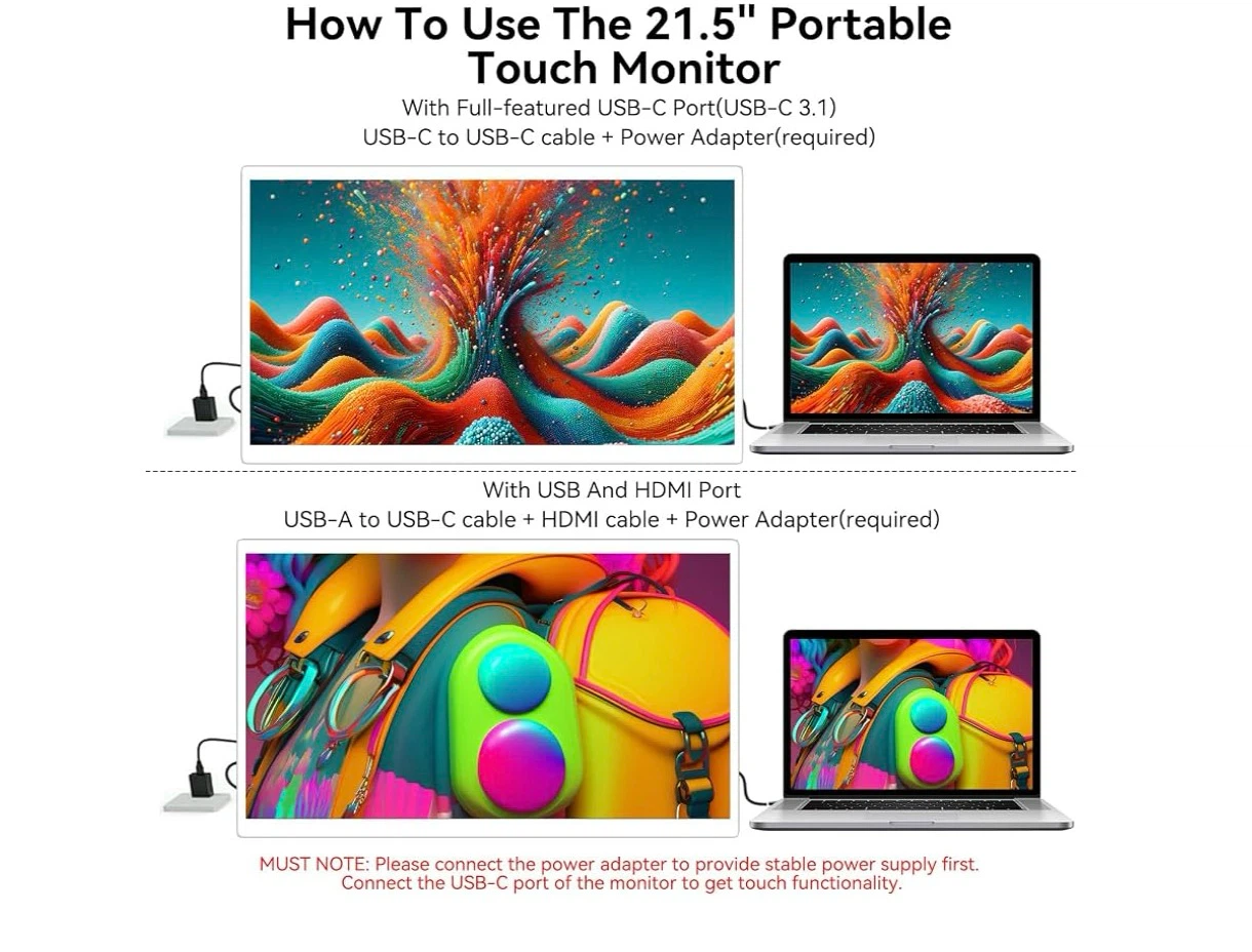 21.5-inch Portable Touch Monitor - photo 3
