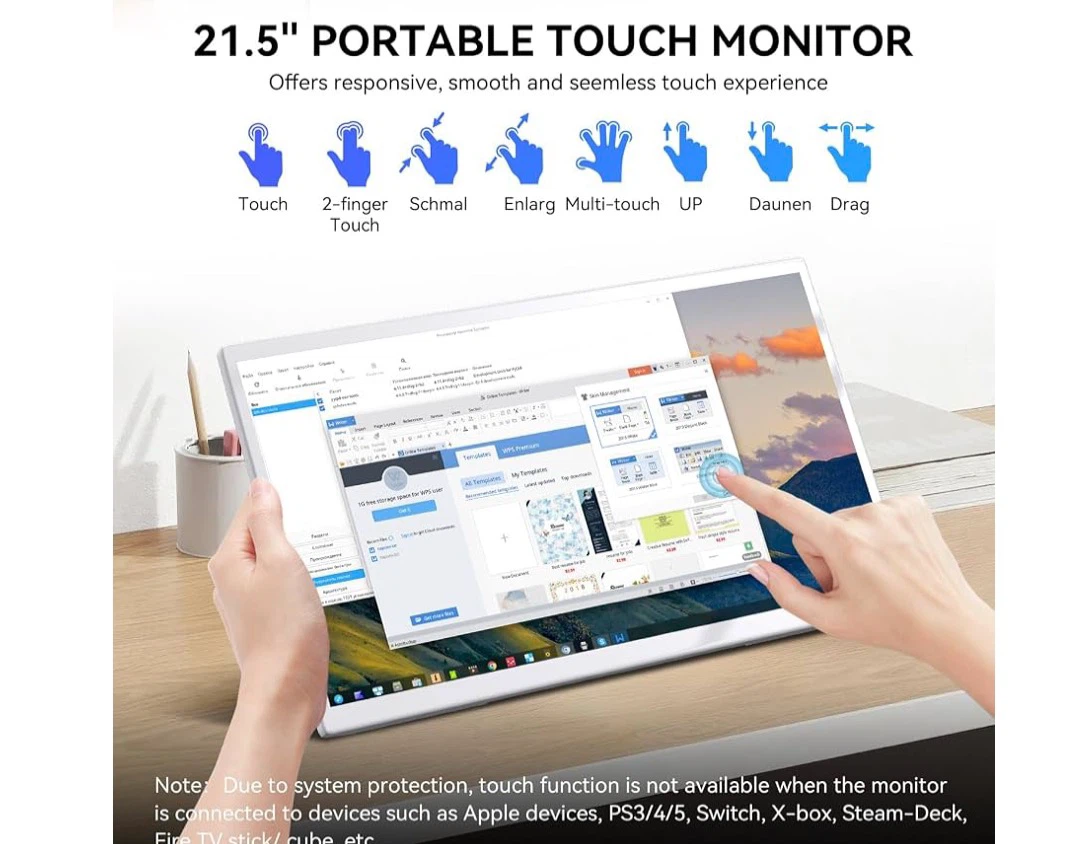 21.5-inch Portable Touch Monitor - photo 4