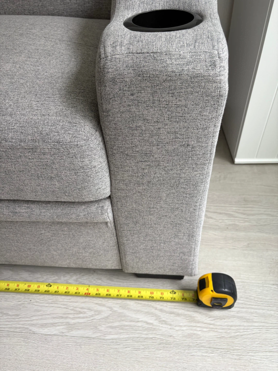 Grey Sofa with Cup Holders - photo 3