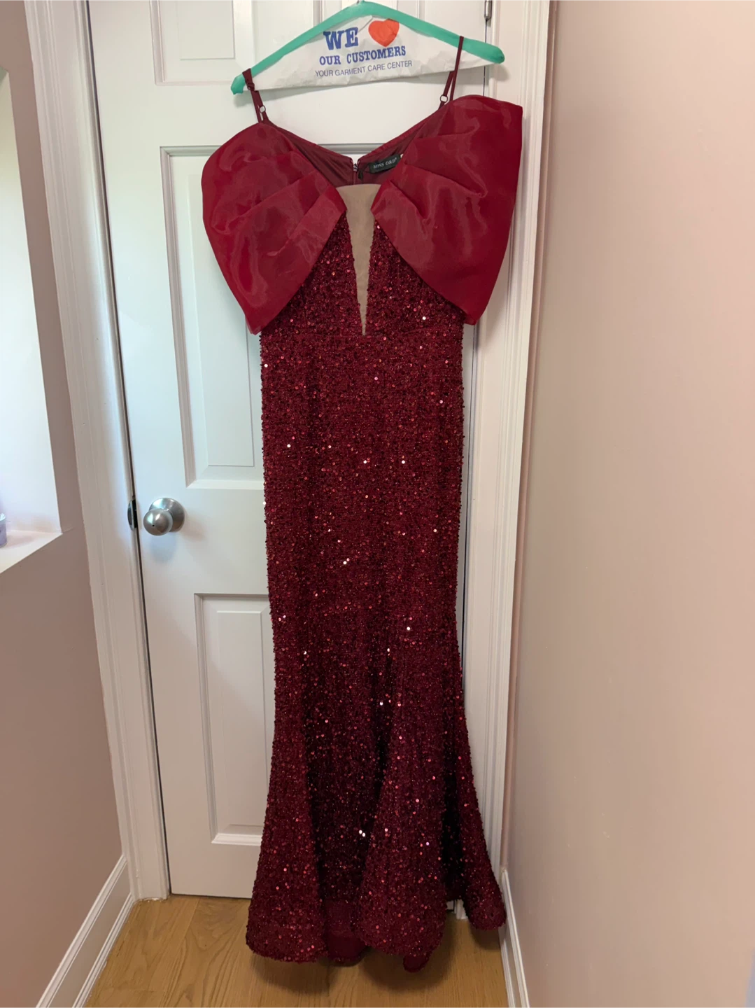 Miss Ord Red Sequin Maxi Dress XL