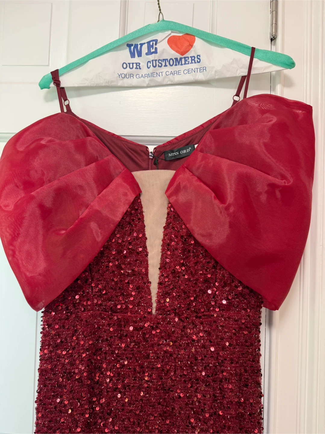 Miss Ord Red Sequin Maxi Dress XL - photo 2