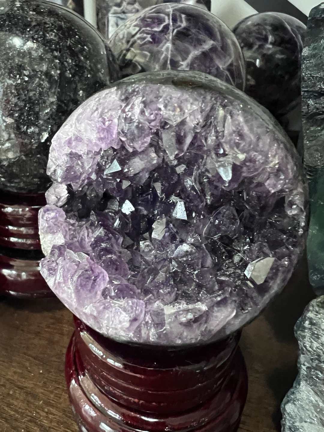 AMETHYST “pac-man” SPHERE