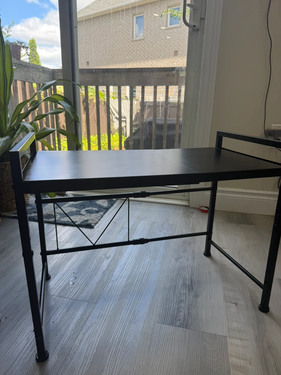 Adjustable Black Metal Table