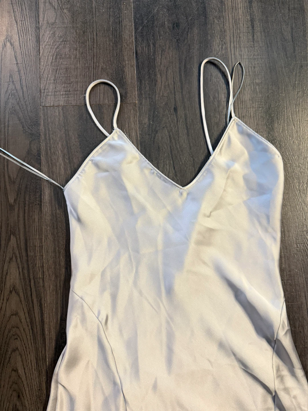 ZARA Silver Satin Slip Dress Size XS - photo 2