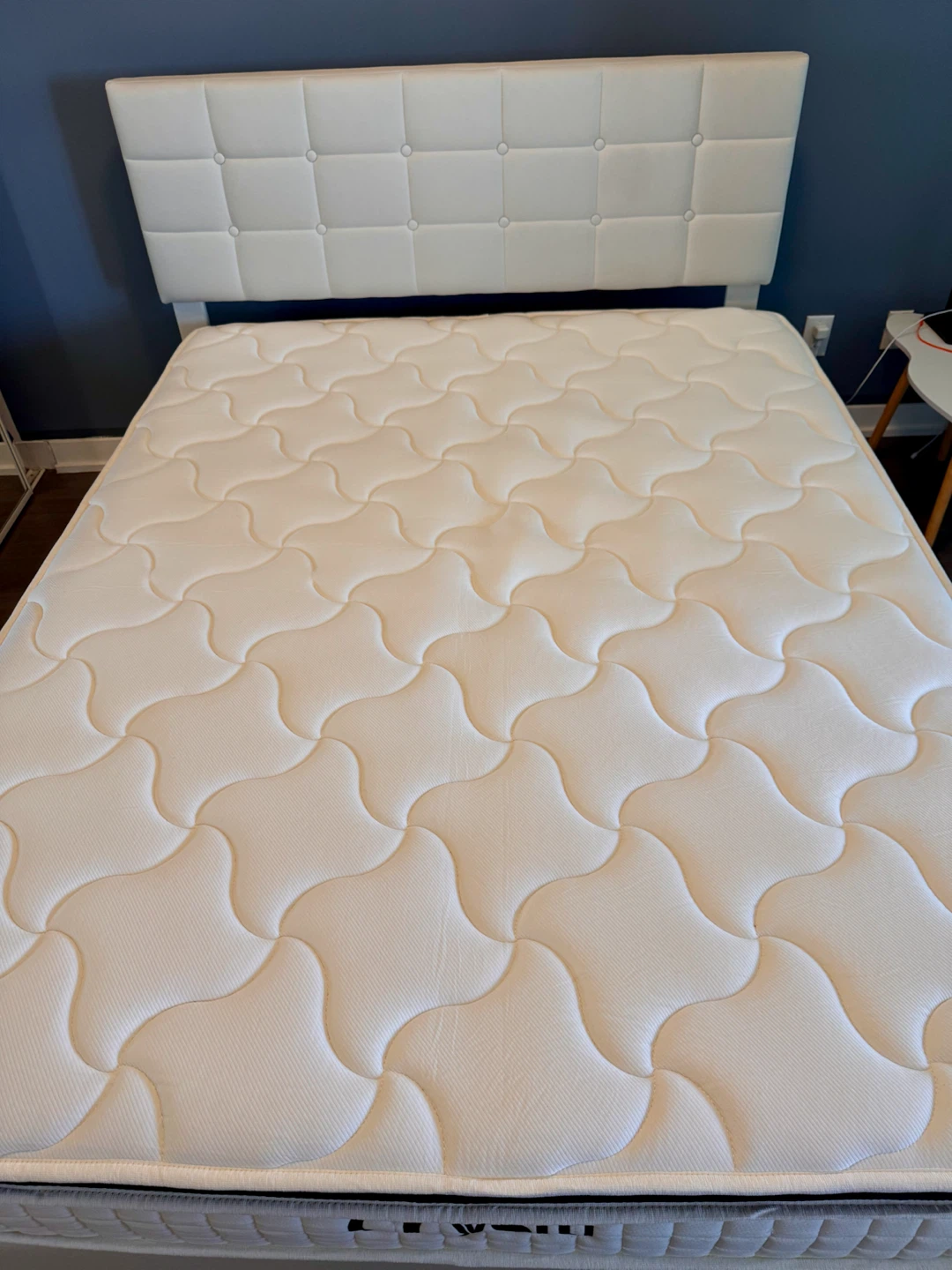 Queen Bed Set — Frame + Mattress + Pillows + Duvet | Like New! - photo 5