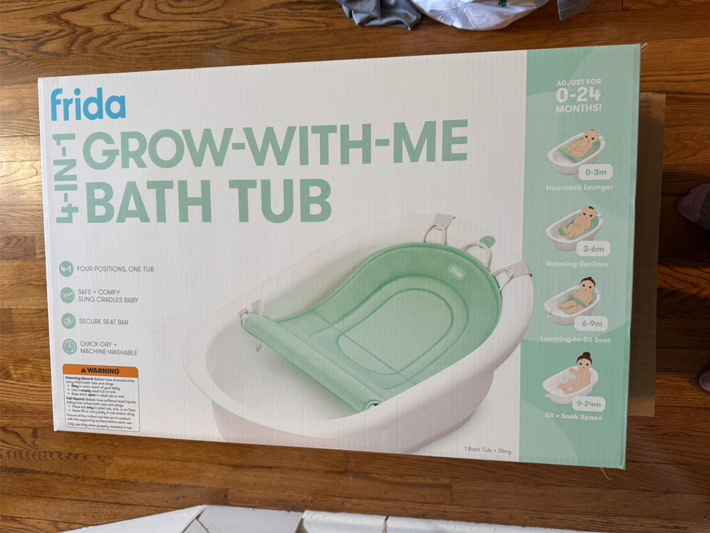 FridaBaby 4-in-1 Grow-With-Me Bath Tub Brand New