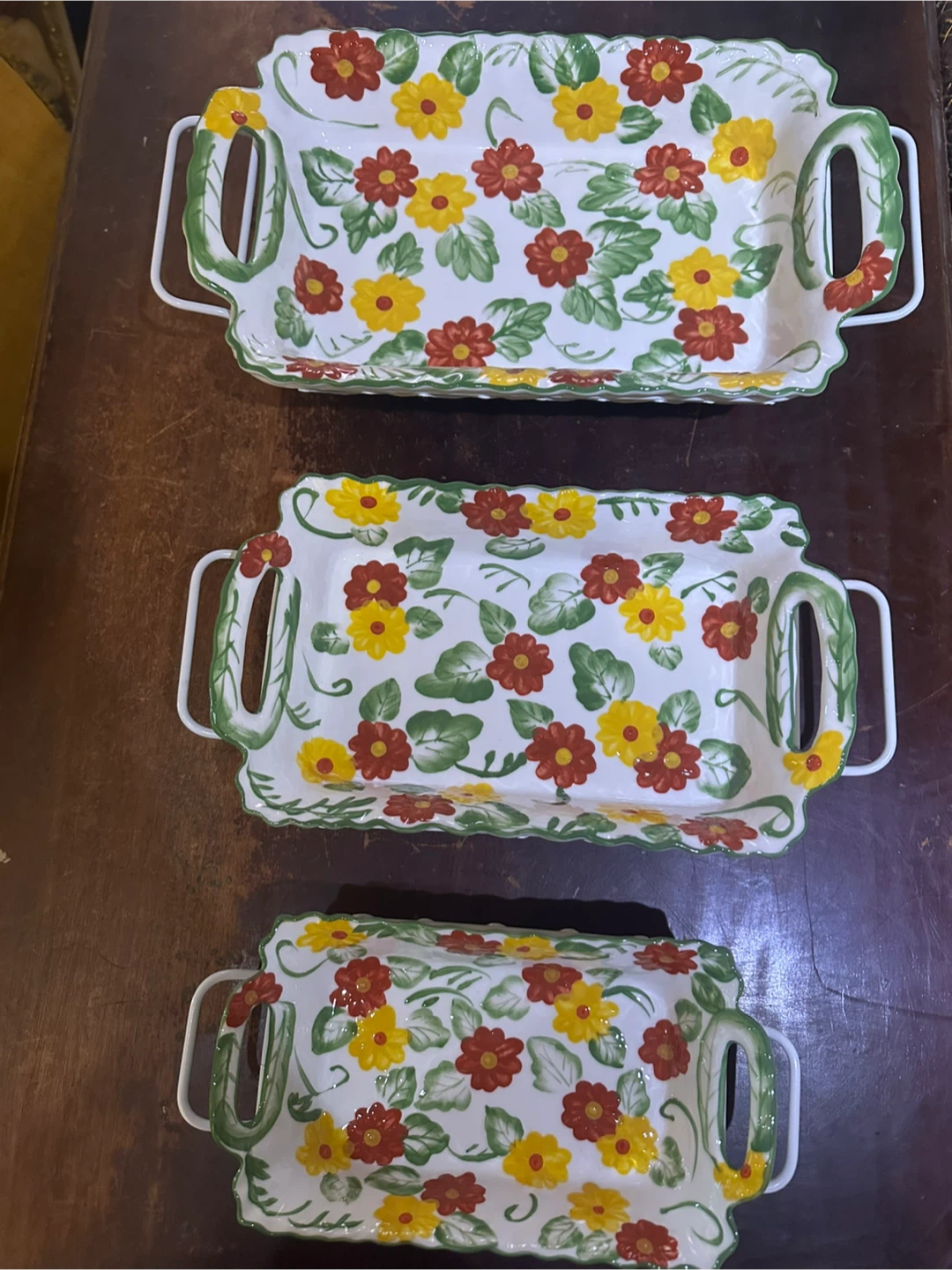 Temp-tations set of 3 rectangular casserole dishes