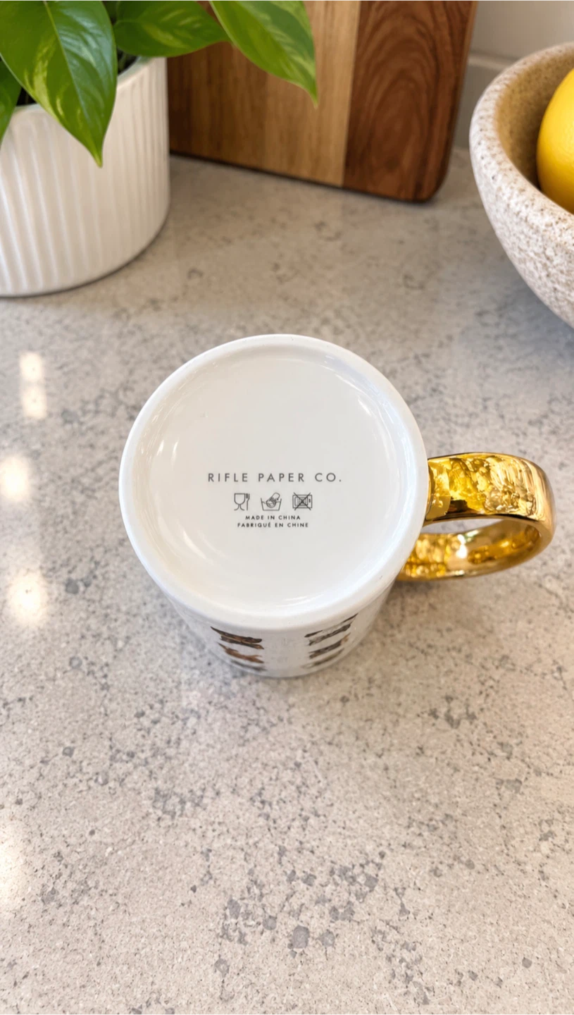 Rifle Paper Co. Cat Mug with Gold Handle 🐱✨ - photo 4