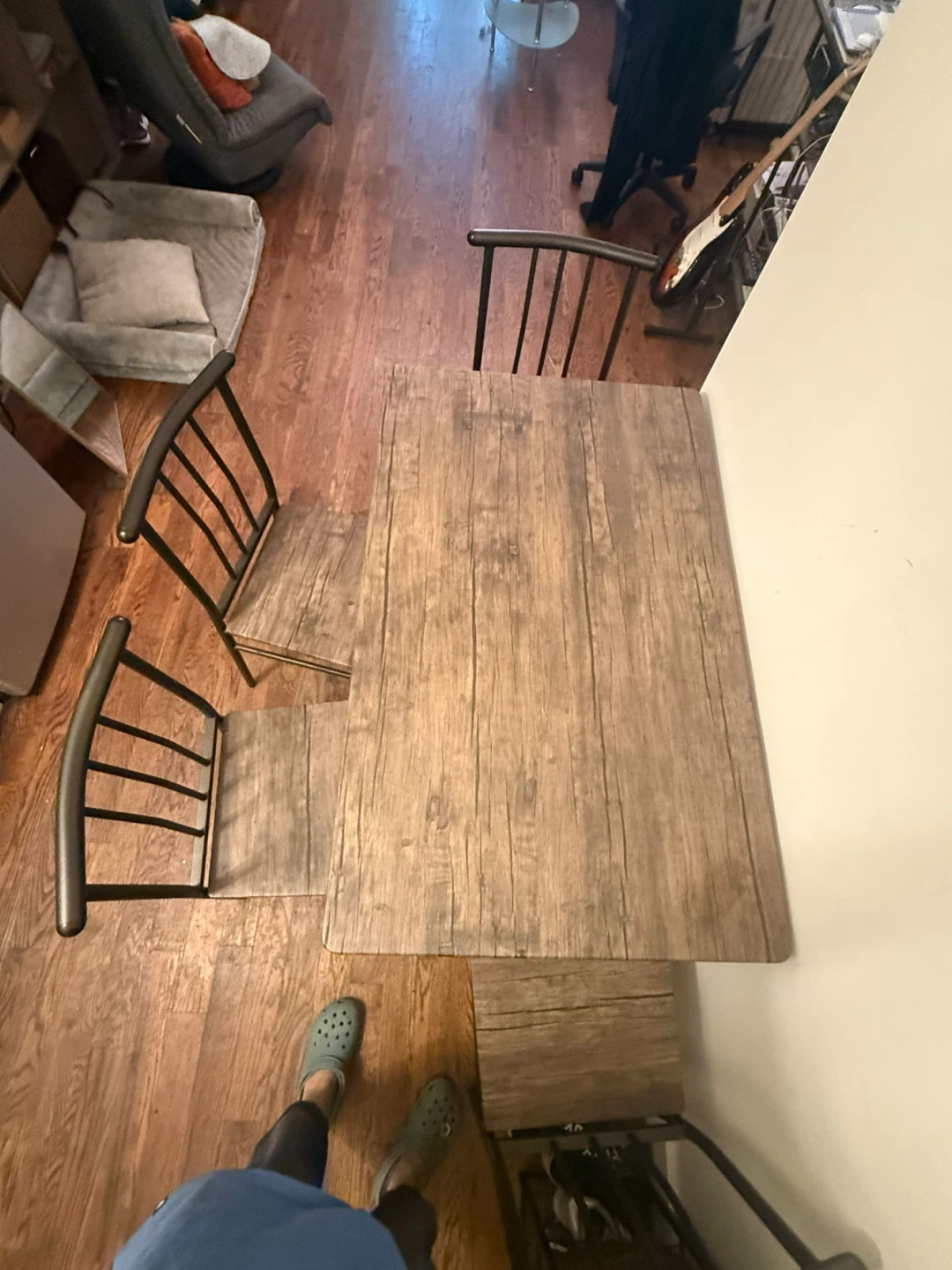 Wood Finish Dining Set with 4 Chairs - photo 2