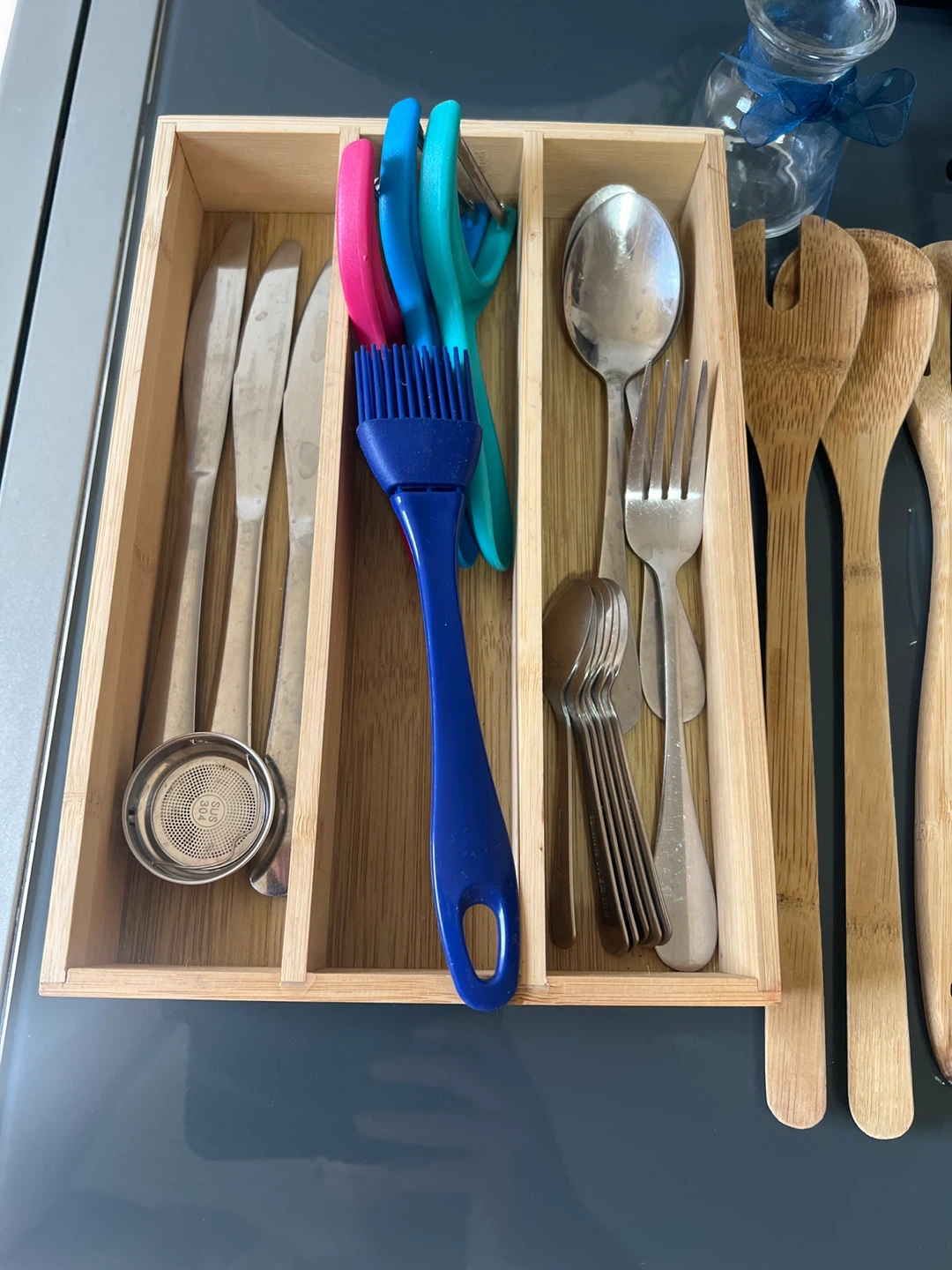 Kitchen Utensil Set with Bamboo Organizer - photo 3