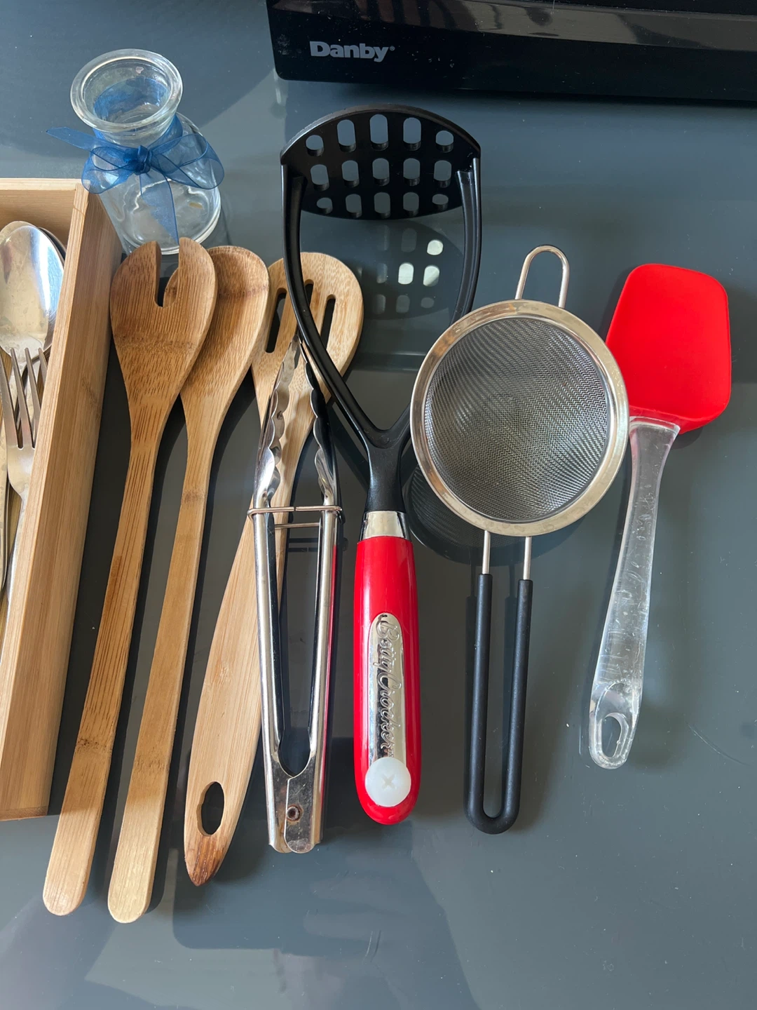 Kitchen Utensil Set with Bamboo Organizer - photo 4