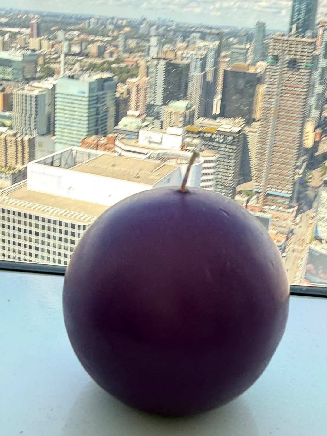 Purple spherical candle - photo 2