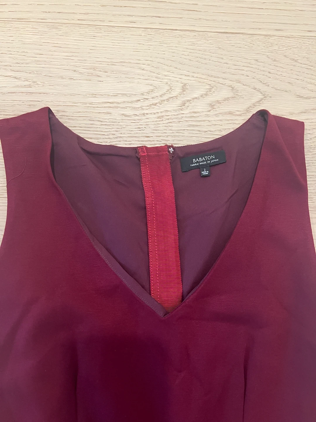 Babaton Burgundy Peplum Sheath Dress - photo 3