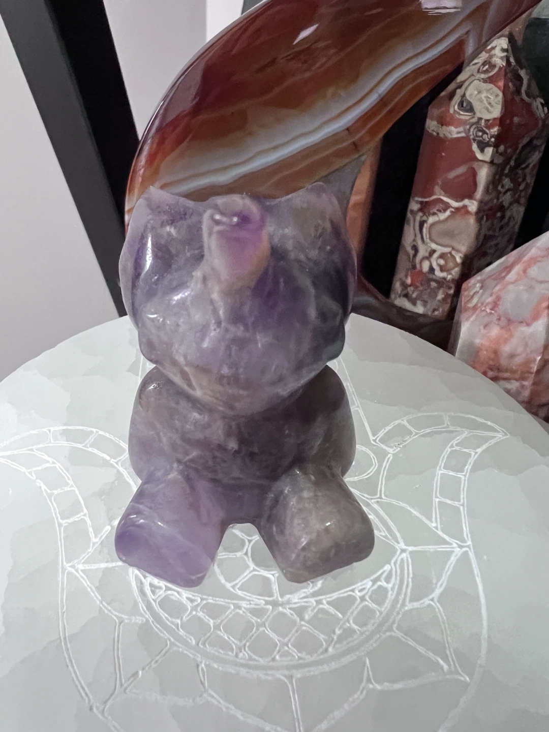 DREAM AMETHYST MINI ELEPHANT CARVING